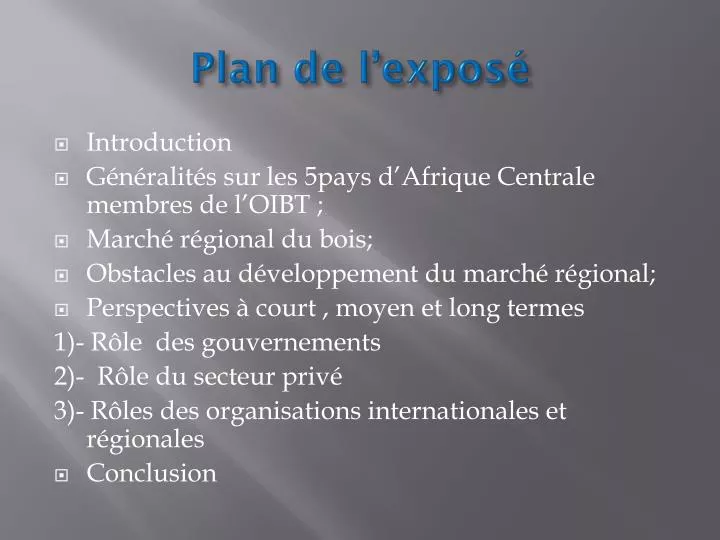 plan de l expos