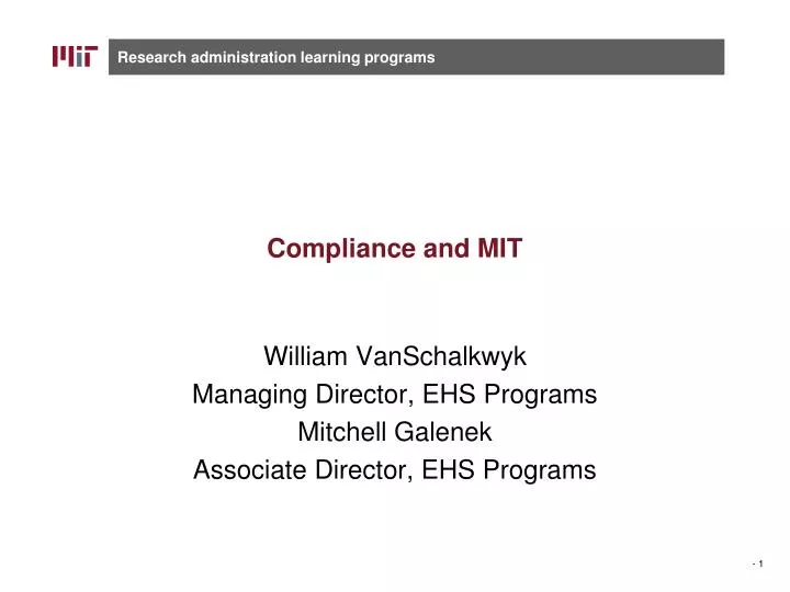 compliance and mit