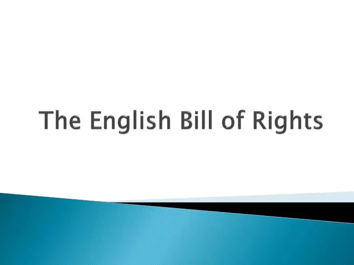 the english bill of rights