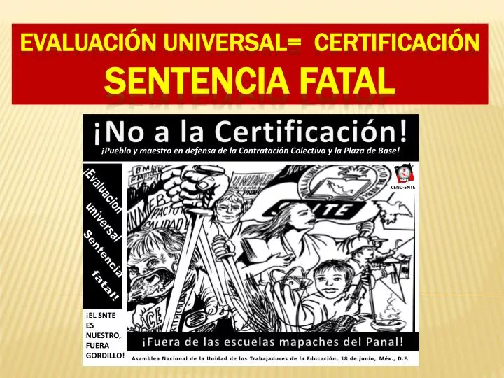 evaluaci n universal certificaci n s entencia fatal