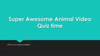 Super Awesome Animal Video Quiz time