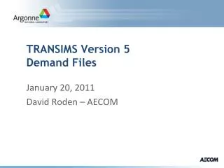 TRANSIMS Version 5 Demand Files