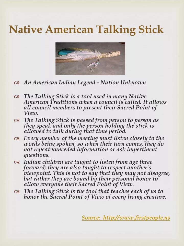 native american talking stick