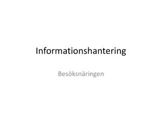 informationshantering