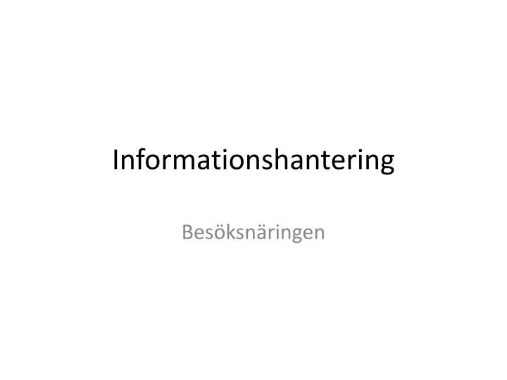informationshantering