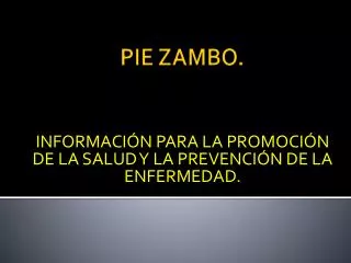 PIE ZAMBO.