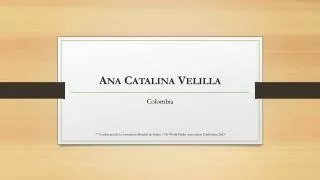 Ana Catalina Velilla
