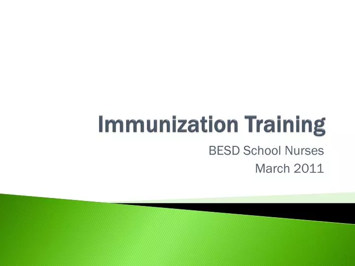immunization training