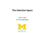 The Selection Space - slide 1