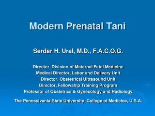 Modern Prenatal Tani