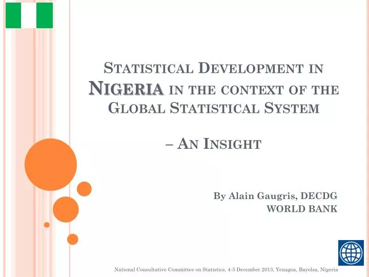 statistical development in nigeria in the context of the global statistical system an insight