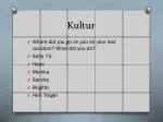 Kultur - slide 1