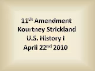 11 th Amendment
