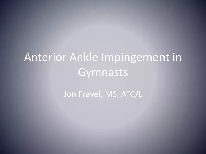 anterior ankle impingement in gymnasts