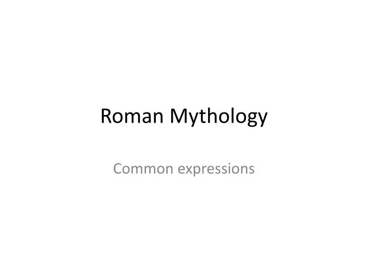 roman mythology