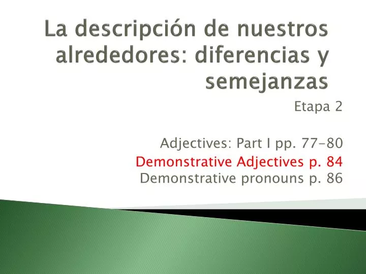 la descripci n de nuestros alrededores diferencias y semejanzas