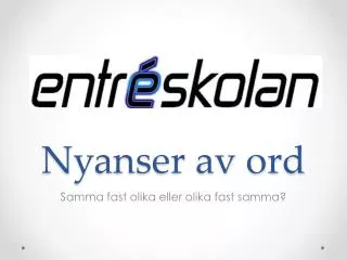 nyanser av ord