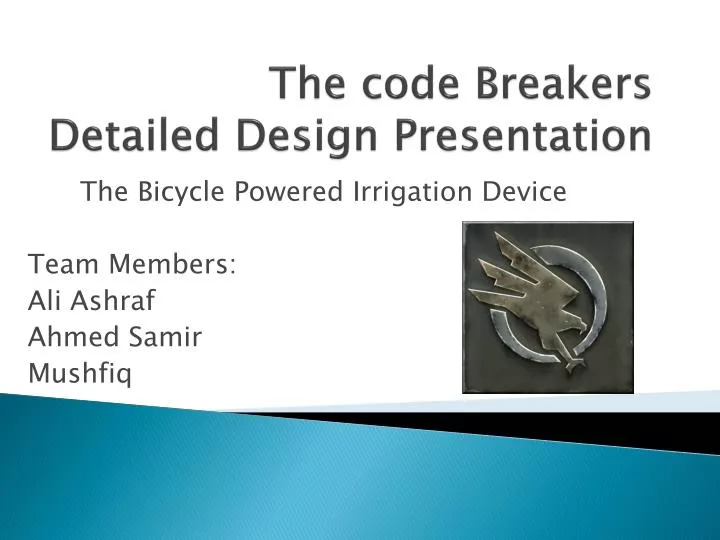 the code breakers detailed design presentation