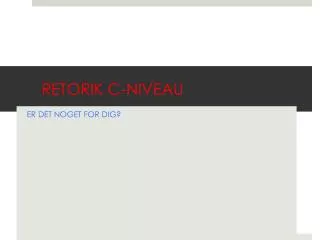 retorik c niveau