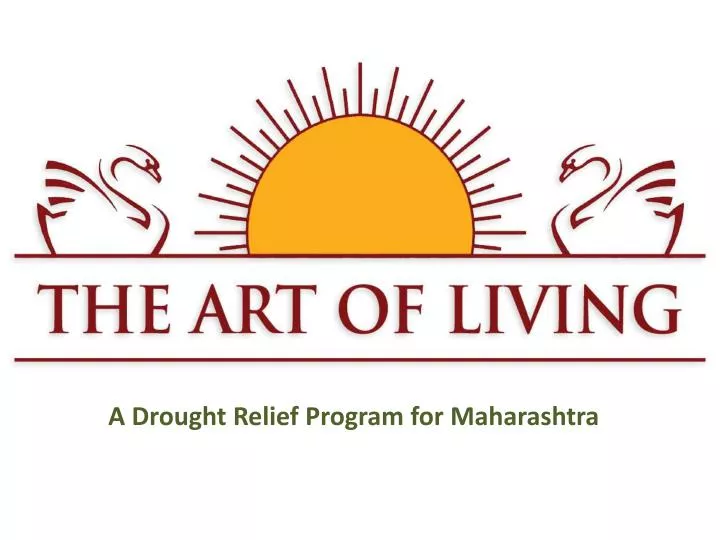 a drought relief program for maharashtra