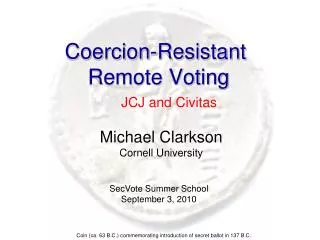 coercion resistant remote voting