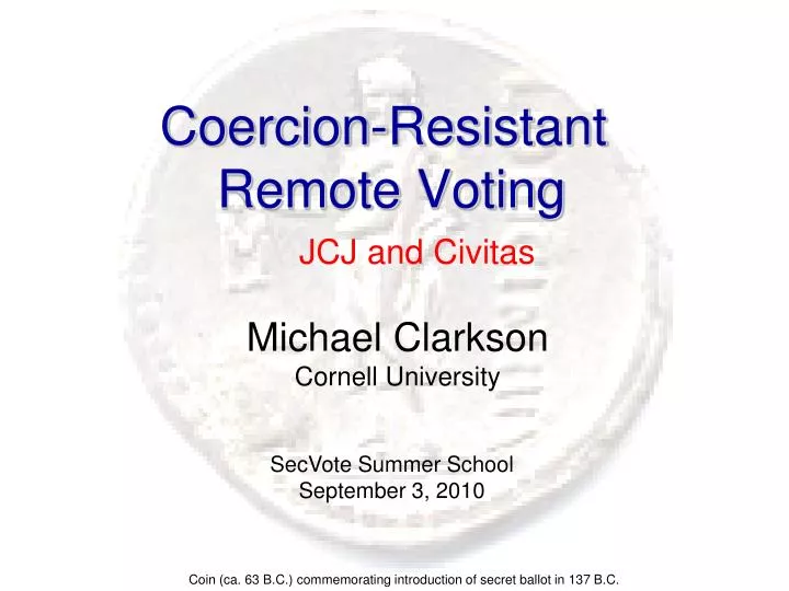 coercion resistant remote voting