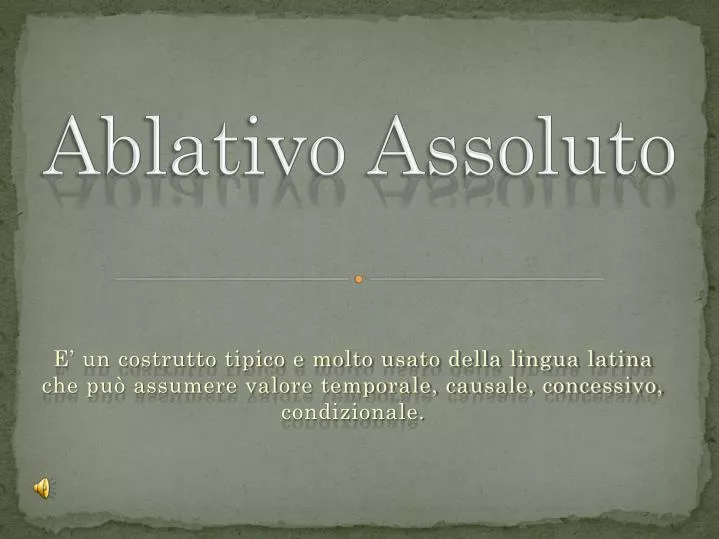 ablativo assoluto