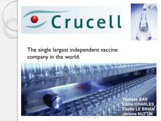 The single largest independent vaccine company in the world.