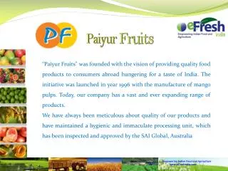 Empowering Indian Food and Agriculture www.efreshindia.com