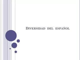 diversidad del espa ol