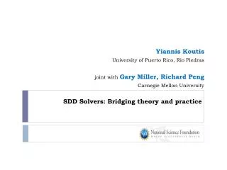 SDD Solvers: Bridging theory and practice