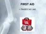 FIRST AID - slide 1