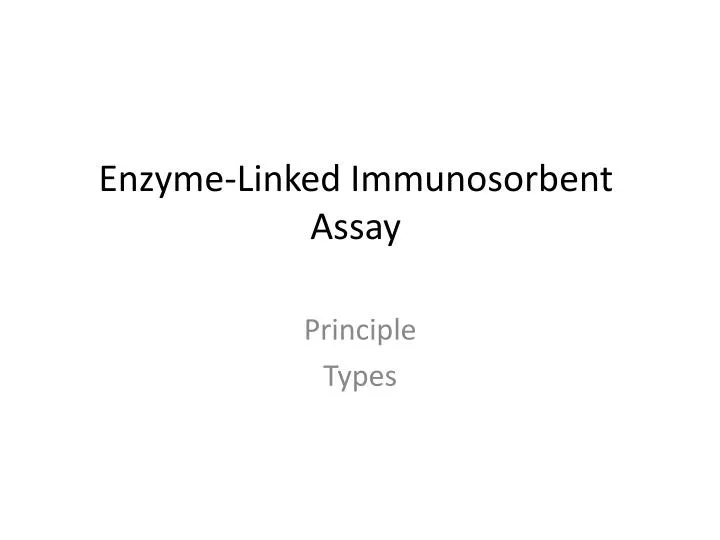enzyme linked immunosorbent assay