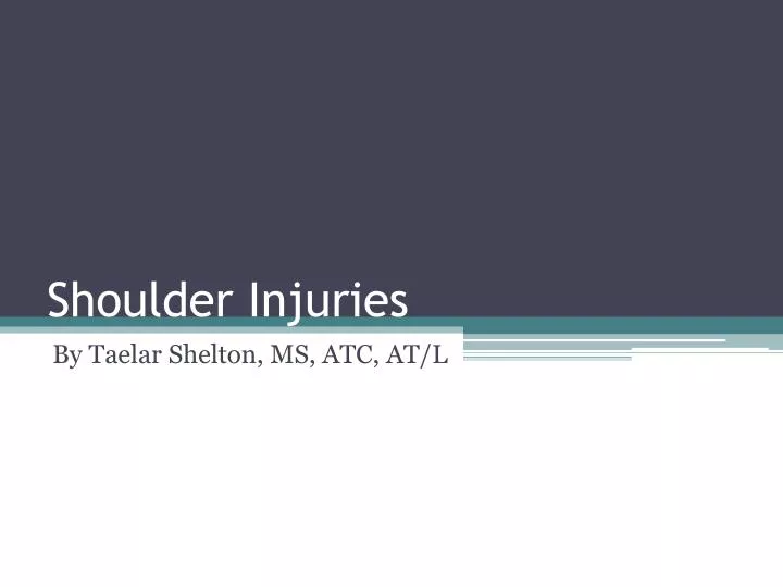 shoulder injuries