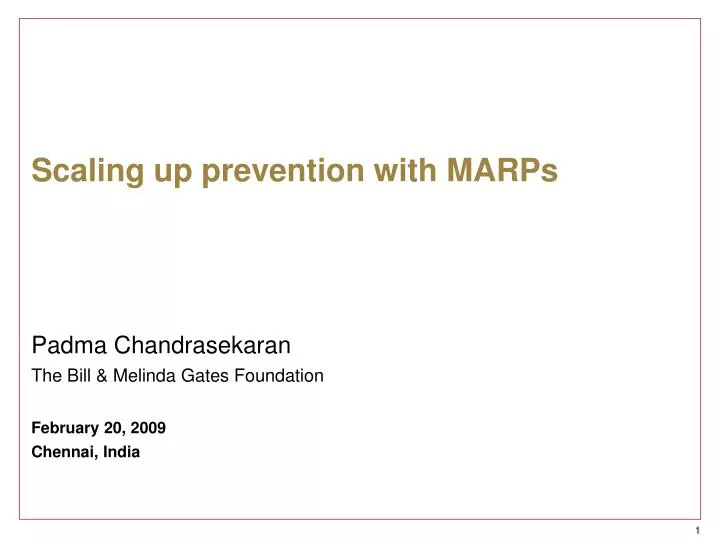 scaling up prevention with marps