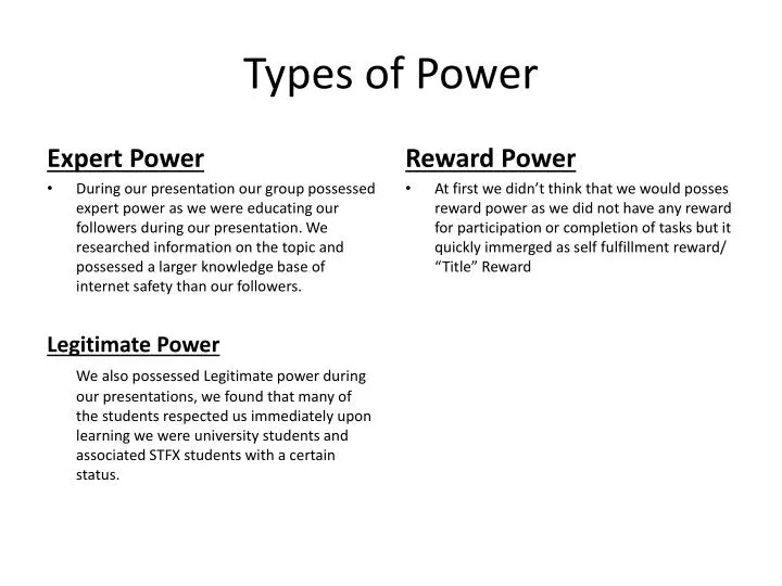 types of power