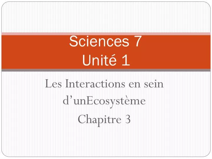 sciences 7 unit 1