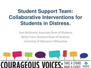 Student Support Team: Collaborative Interventions for Students in Distress .