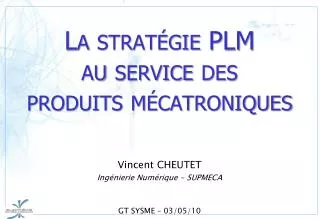 la strat gie plm au service des produits m catroniques