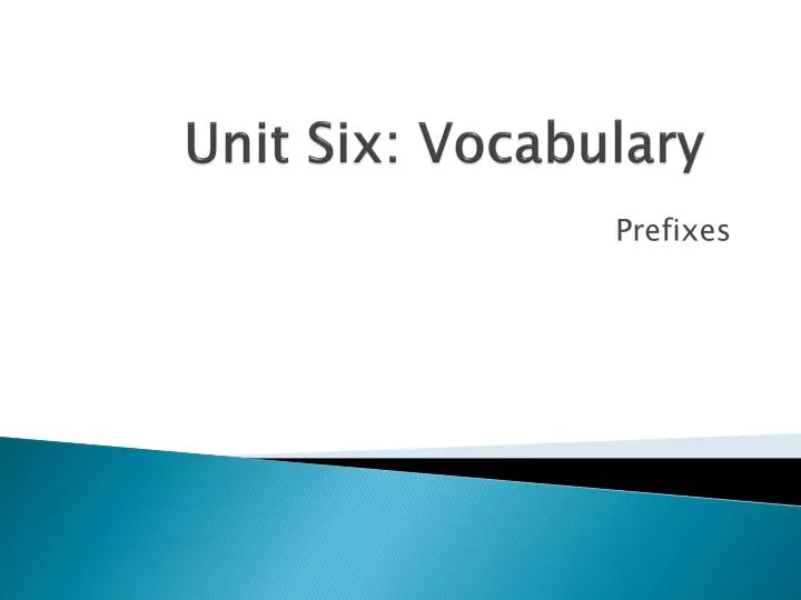unit six vocabulary