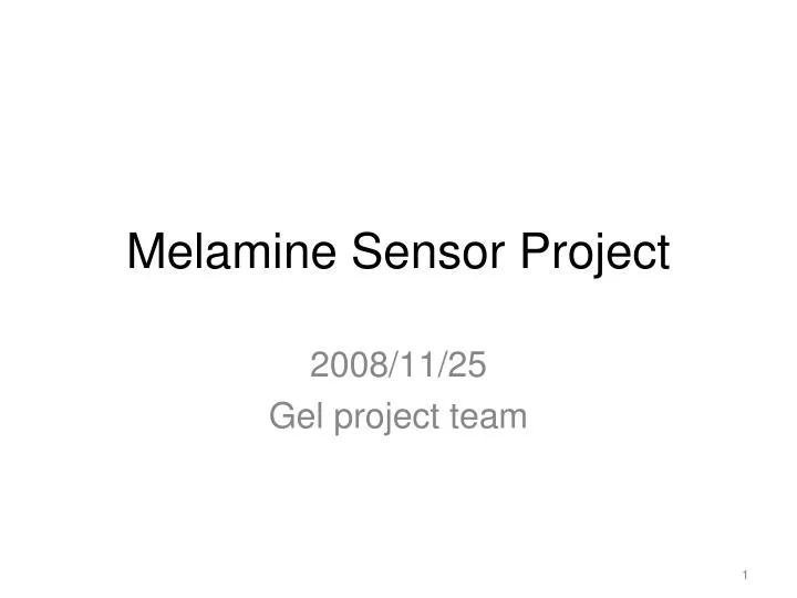 melamine sensor project