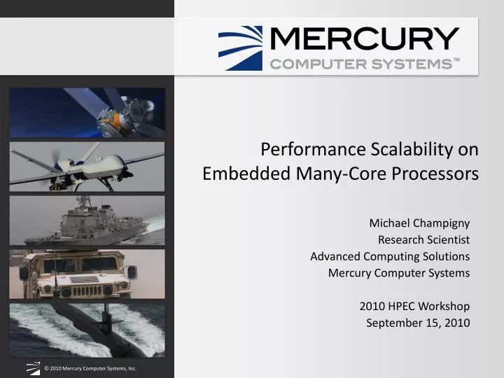 performance scalability on embedded many core processors