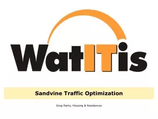 Sandvine Traffic Optimization