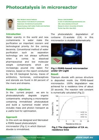 Photocatalysis in microreactor