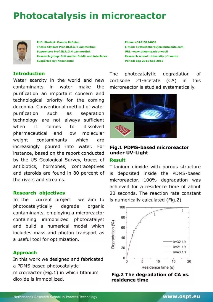 photocatalysis in microreactor