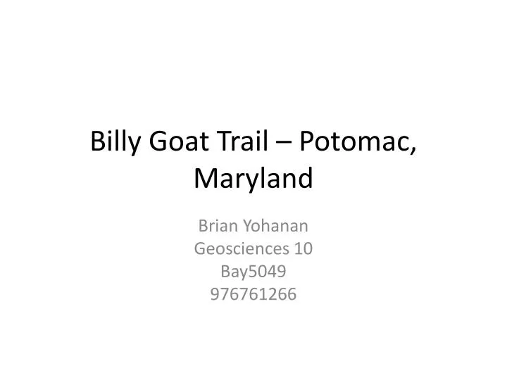 billy goat trail potomac maryland