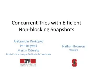 Concurrent Tries with Efficient Non-blocking Snapshots