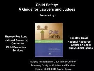 Child Safety: A Guide for Lawyers and Judges