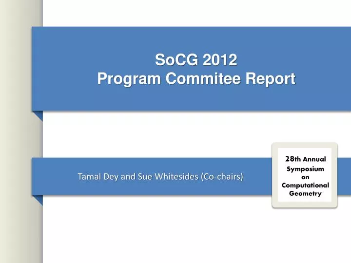 socg 2012 program commitee report