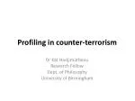 Profiling in counter-terrorism - slide 1